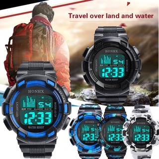 *^maika1^*Fashion Mens Digital LED Analog Quartz Alarm Date Sports Wrist Watch