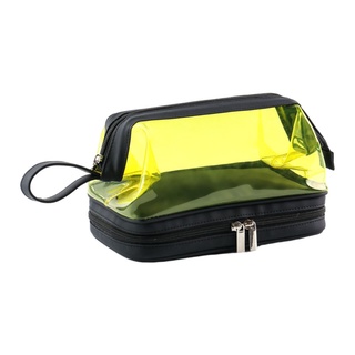 bolsa de aseo con cremallera de piel sintética organizador de viaje pequeña bolsa de lavado