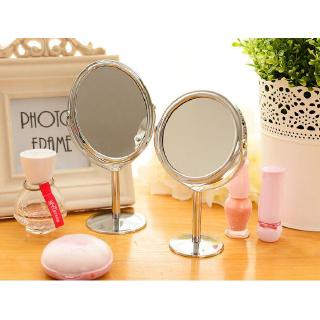 [Listo ATOCK]espejo de maquillaje de escritorio simple princesa espejo de doble cara lupa escritorio estilo princesa tallado escritorio giratorio espejo tocador tocador dormitorio