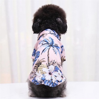 artola floral gato ropa hawaiian pet productos perro camisas playa para pequeño perro grande ropa t-shirt verano transpirable mascota chaleco (9)