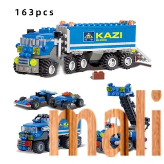 malife City Container Truck Vehicle Garbage Oil Tank Wash Sets Model Building Blocks Brick Kids Toys Van Carriage Compartment Kits Bus malife
