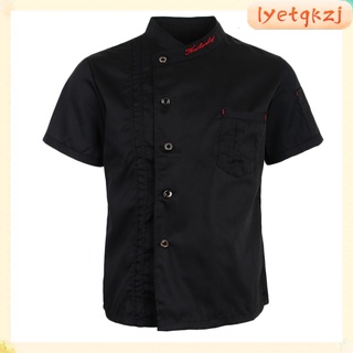 (Lyetqkzj) chaqueta/abrigo transpirable De Chef/ligera/Manga corta/cubiertos De Chef-5 tamaños Para
