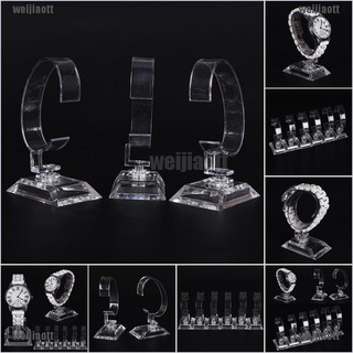 [weijiaott]2 piezas de pulsera de acrílico transparente desmontable para reloj de joyería, soporte para exhibición