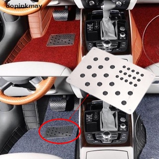 dopinkmay - alfombrilla de piso para coche, placa de tacón, pedal de aleación de aluminio y goma universal