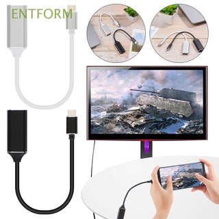 ENTFORM Aluminum Alloy Joint HDMI-compatible Adapter 4K 30hz USB Projector Type-C to HDMI TV Converter Phone to Computer Video Cable High Quality HD Conversion/Multicolor