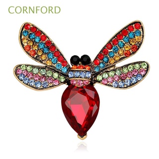 CORNFORD Popular Brooch Delicate Fashion Jewelry Lapel Pin Women Bee Insect Elegant Gift Rhinestone Lovely Animal Shape Clothing Accessories/Multicolor