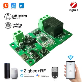 1/2CH Zigbee Smart Interruptor De Luz Módulo DC 5/12/32V RF433 Recibir 10A Relés Trabajar Con Alexa Asistente De Google