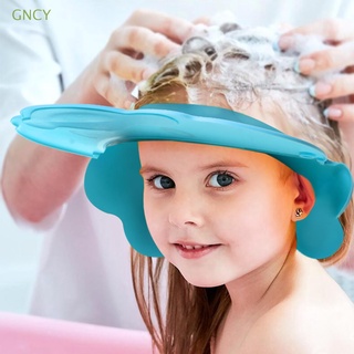 gncy ajustable visera de baño sombrero impermeable lavado de pelo escudo bebé ducha gorra de silicona champú niño multiusos proteger los ojos orejas/multicolor