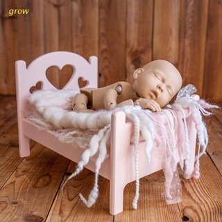grow - cama de madera para recién nacidos, diseño de fotos, accesorios de amor, cuna para fotografía infantil