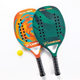 Raqueta De Tenis De Playa Profesional De Carbono Completo Paddle EVA Suave Con Bolsa Facial Para Adultos