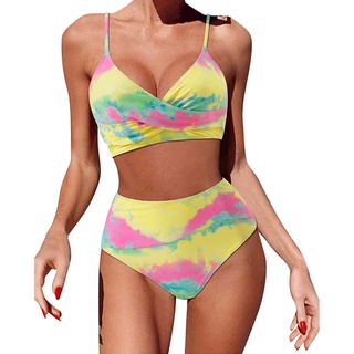 shein^_^ bikini sexy con estampado de snakin para mujer/conjunto de bikini push up/traje de baño de cintura alta (6)