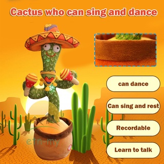Cactus sacudiendo la cabeza bailando coche adorno batería alimentado por USB recargable salpicadero decoración juguete regalo para niños