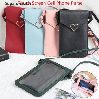 sbi> pantalla táctil mujer bolsa de teléfono celular smartphone cartera de cuero correa de hombro bolsa bien