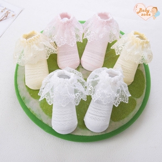 calcetines lindos de algodón con estampado de encaje floral para bebé/niña/calcetines princesa