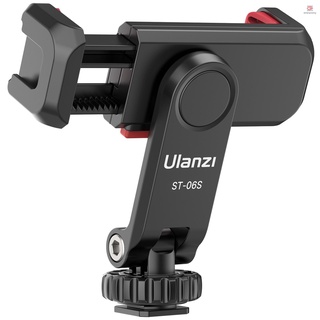 [HOT] Ulanzi ST-06S Multi-Funcional Soporte De Teléfono Abrazadera Trípode Giratorio 360 Con Soportes De Zapata Fría Dual Para Smartphone Vlog Selfie Transmisión En Vivo Grabación De Vídeo
