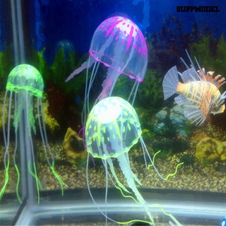 sp acuario brillante medusas artificiales silicona tanque de peces submarinos adorno