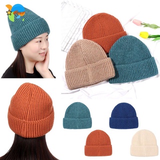 GSWT Apparel Accessories Thickened Wool Hat Pure Color Winter Beanies Women Large Size Winter Hat High Quality Warm/Multicolor
