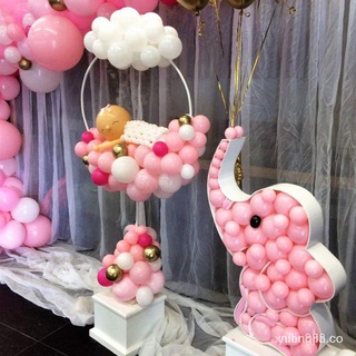 🙌 1set globo arco globos anillo y corazón soporte para bebé ducha boda decoración globos redondo aro titular fiesta de cumpleaños baloon ballon RE14 (6)