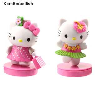 8 Unids/Set Lindo Hello Kitty Figura Pastel Topper Juguete Coleccionable (6)