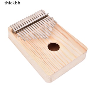 Thickbb 17 teclas Kalimba africana de madera de pino maciza pulgar Piano dedo percusión DIY BR