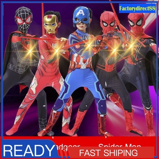 [TIKTOK Caliente!] Conjunto completo vengadores Cosplay completo nuevo diseño de Iron Spiderman disfraz medias traje para niños superhéroe hierro Spiderman ~ 24h entrega < 2021 último