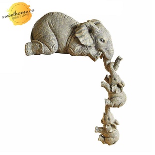 Decoración de mesa elefante escultura resina dormitorio sala de estar decoración (1)