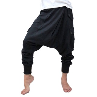 Pantalones xman casuales elásticos de algodón de color sólido ancho para hombre