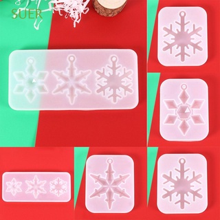 suer joyería colgante de silicona diy resina epoxi molde de resina copo de nieve moldes colgantes decoración del hogar manualidades hacer suministros regalo de navidad