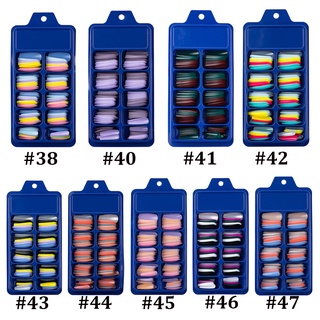 ONLY 100 Piezas De Uñas Falsas De color Caramelo Para Manicura/Puntas Postizas/Pelerina/Gel UV/Herramientas De Belleza Acrílicas/Cubierta Completa (3)