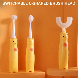 Cepillo de dientes eléctrico en forma de U IP7 impermeable automático para los niños Universal cabezales de repuesto cepillo de dientes eléctrico