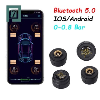 Bluetooth 5.0 coche TPMS sistema de alarma de presión de neumáticos Sensor Android/IOS