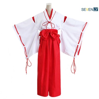 Zm-mono japonés disfraces, mujeres Anime Cosplay bruja Kimono pantalones traje
