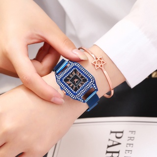 reloj de pulsera de cuarzo de acero inoxidable con hebilla magnética de diamantes (6)