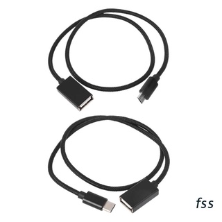 fss. cable adaptador micro usb tipo c a usb 2.0 hembra otg para celular tablet/laptop