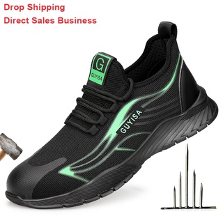 zapatos de seguridad de trabajo anti-punción de acero dedo del pie zapatos indestructible de trabajo zapatillas de deporte transpirable para hombre botas de seguridad zapatos de trabajo