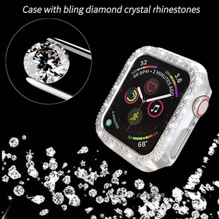 Diamond Case 45mm 41mm for Apple Watch Cover Series 7 6 SE 5 4 3 2 for Iwatch 44mm 40mm 42mm 38mm Bumper Protective 45mm Premium Women Ladies 7 Watch Case 41mm (3)