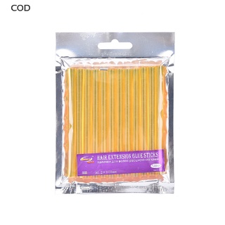 [cod] 12 palos de pegamento de queratina profesional para extensiones de cabello humano amarillo caliente (3)