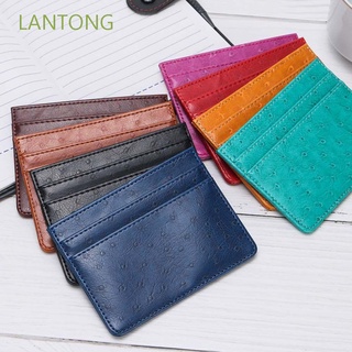 Lantong cartera corta de cuero sintético con múltiples ranuras para hombre y mujer/billetera corta para monedas