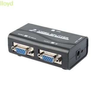 Lloyd divisor VGA de 2 puertos con adaptador de duplicador de cable USB portátil 1 PC a 2 Monitor 1 a 2 pantalla dividida divisor de vídeo/Multicolor