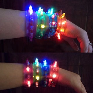 Fbyuj Glow Funny Flash pulsera fluorescente cambio de Color para fiesta LED ocho lámpara (6)