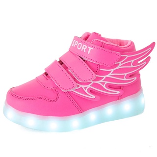 Zapatos de niño iluminadosusbCargando zapatos luminosos para niños con zapatos ligeros zapatos coloridos para Niñas Grandes, medianos y pequeños zapatos deportivos ligeros (7)