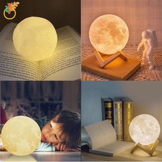 Hermosa lámpara de luna blanca para niños, dormitorio, decoración, cielo estrellado, pequeña luz de noche