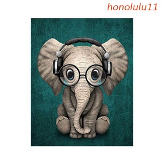 honolulu11 Elephant Frameless DIY Digital Oil Painting By Numbers Canvas Modern Wall Art Hand Painted Picture