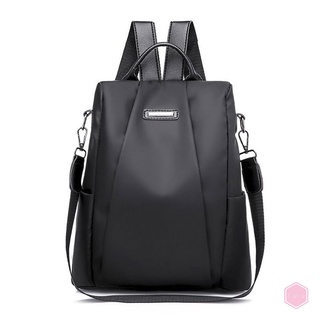 mochila de hombro de color sólido impermeable para mujeres/escuela/laptop/compra