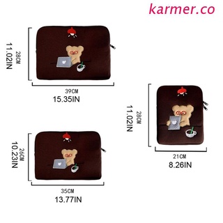 kar2 nuevo portátil manga bolsa gafas oso para 10.8 11 12.9 pulgadas tablet interior caso bolsas bolso bolsa