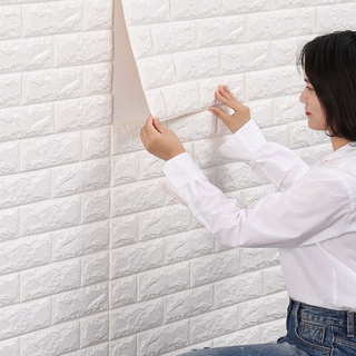 2021 nuevo 3d ladrillo pegatinas de pared diy decoración autoadhesiva impermeable papel pintado para habitación de niños dormitorio 3d pegatina de pared de ladrillo
