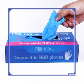 100 guantes desechables para examen de nitrilo, antideslizantes, sin látex, no de vinilo (6)