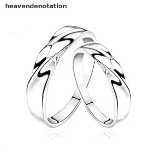 [heavendenotation] lovers corazón plata cristal pareja anillo ella y su promesa anillo de compromiso banda