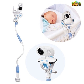 [sfy] soporte universal para monitor de bebé con correa flexible para cámara de bebé, sin monitor de perforación