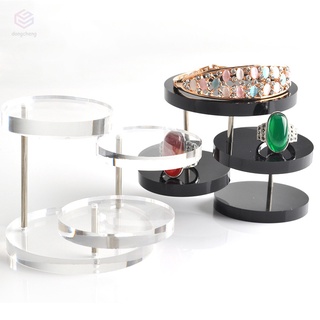 nueva joyería organizador de joyas soporte de exhibición transparente 3 bandeja acrílico pendientes pulsera collar soporte de exhibición estante